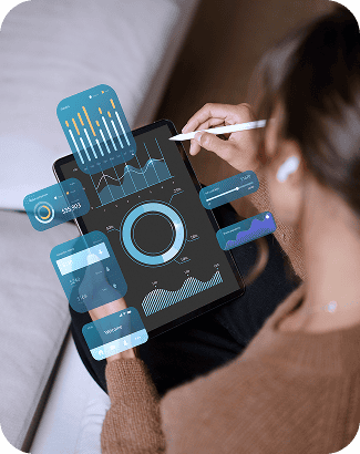 Digital analytics and data visualization tools for tech solutions.