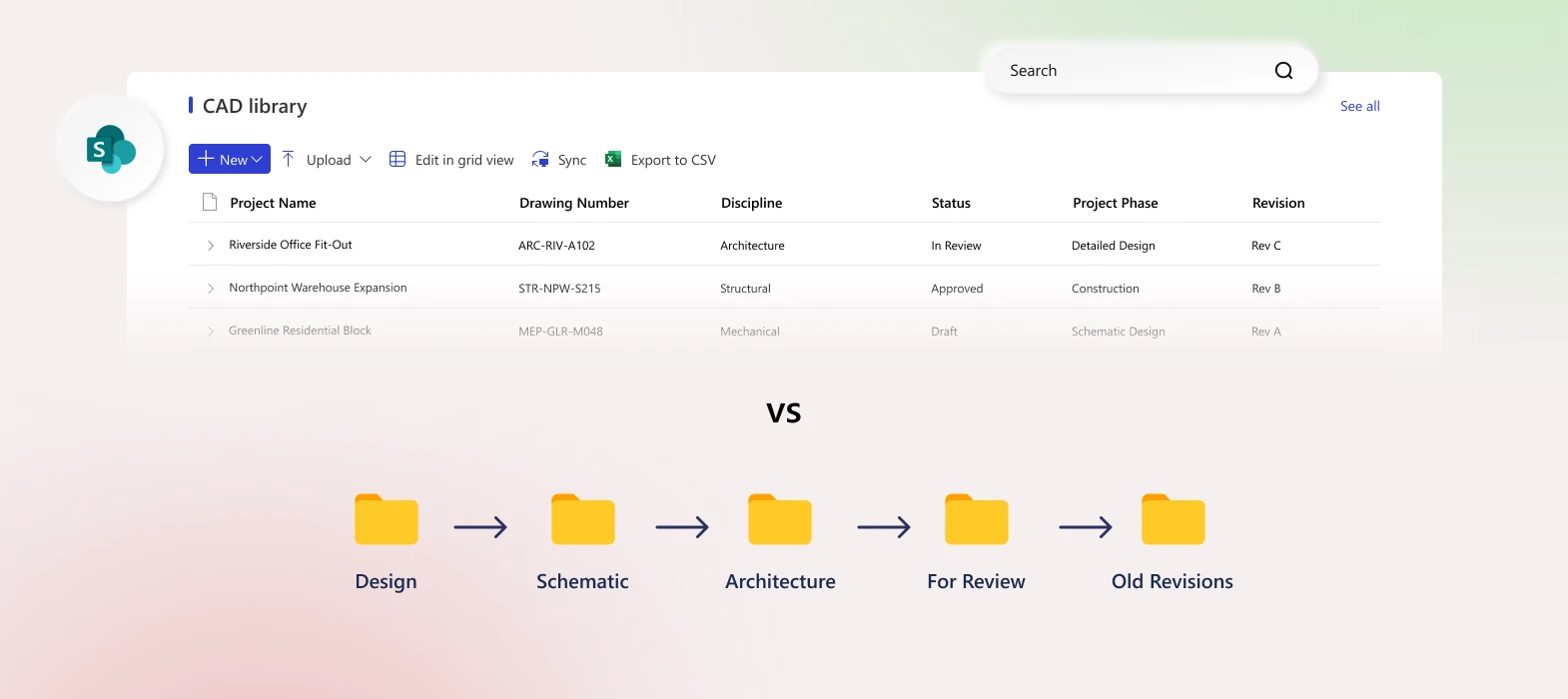 Metadata Columns Replacing Folders